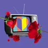 An animated sketch of an old antenna TV with roses around it.